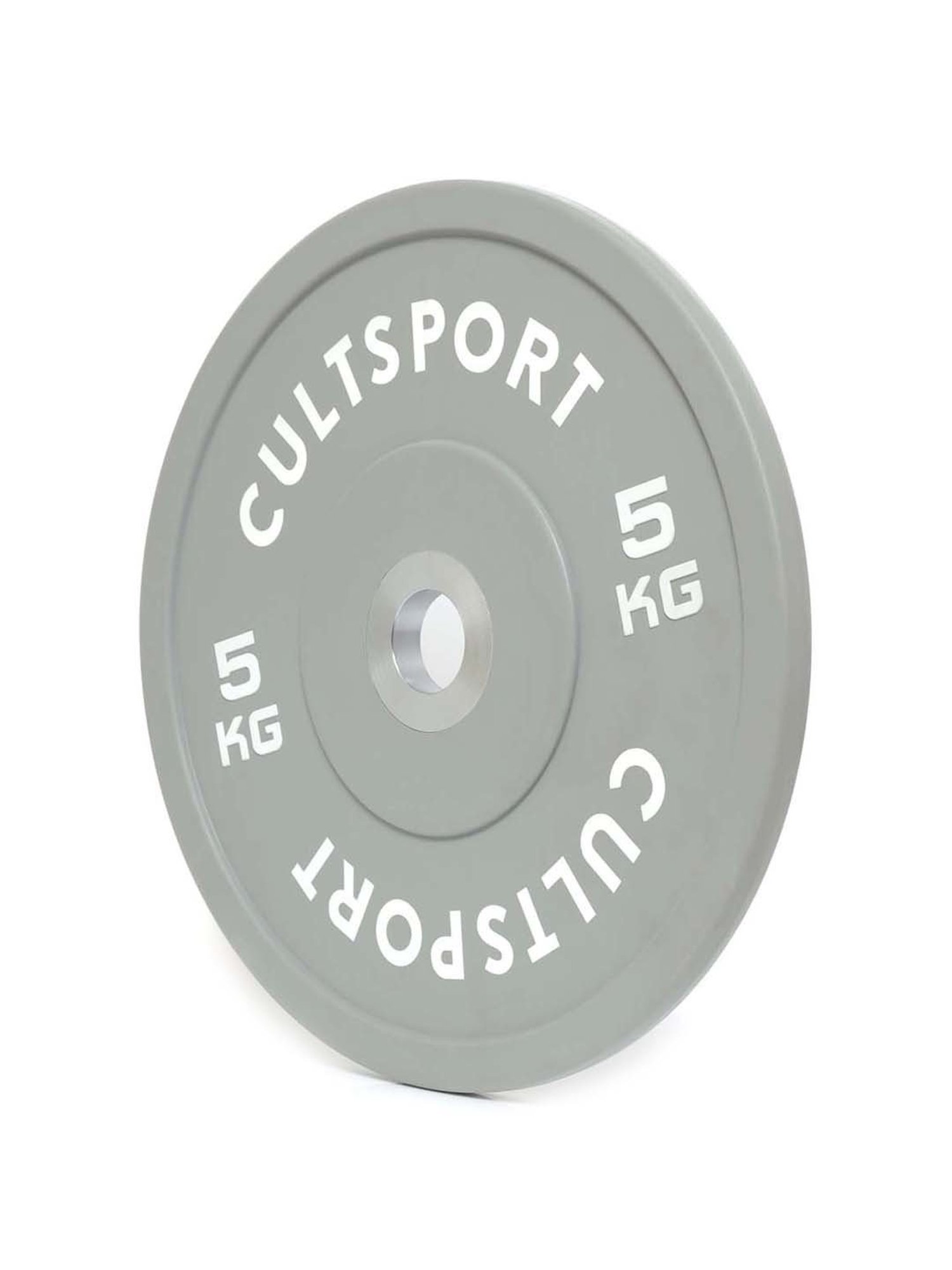 Cultsports Grey Colour Bumper Plate with Rubber Coating (5kg x 2)