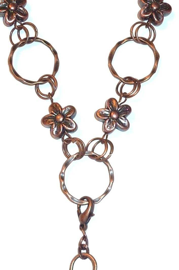 Hidden Hollow Circle Bronze Women's Fashion Lanyard, ID Badge Holder (Breakaway)