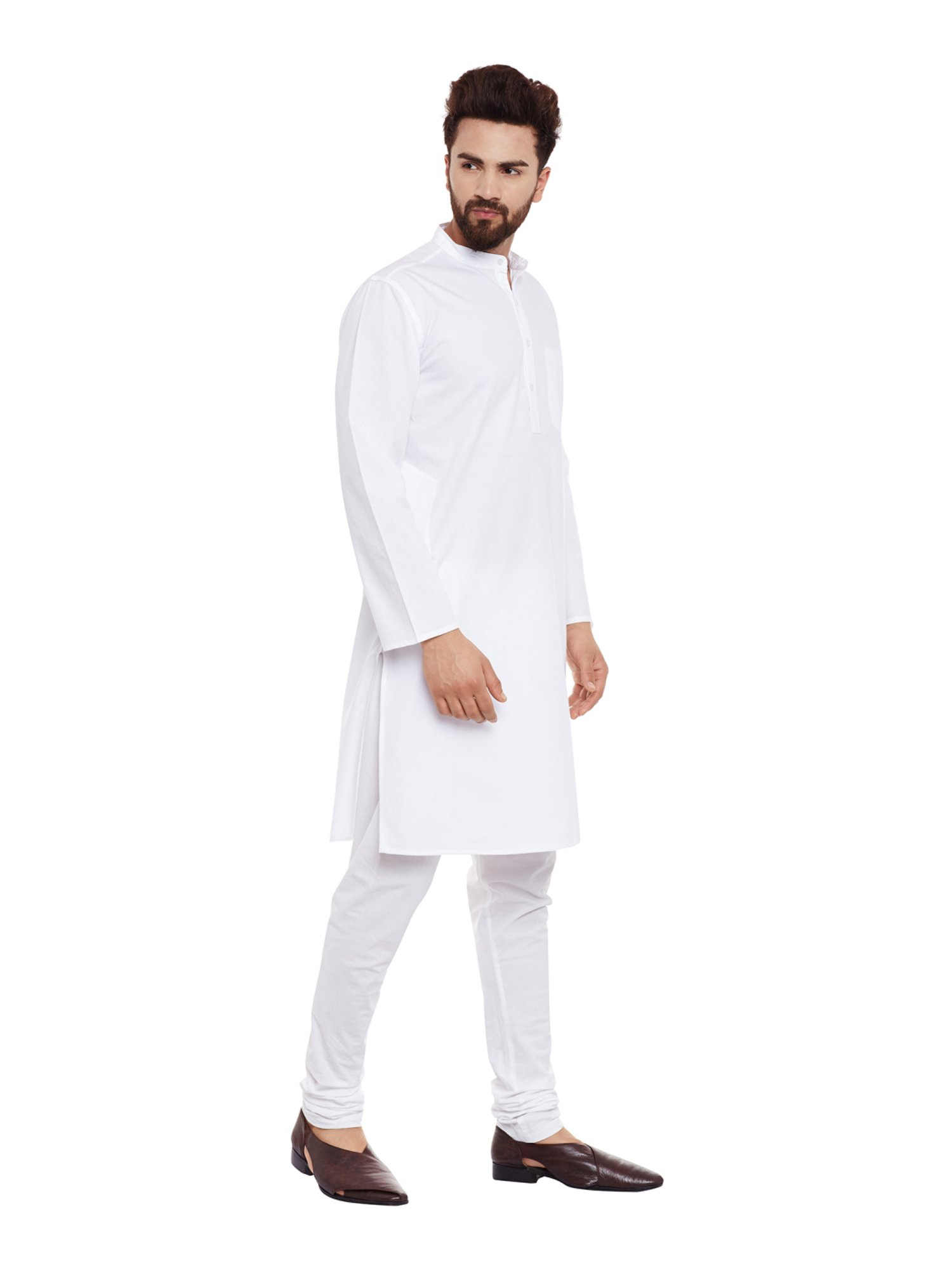 Even White Cotton Regular Fit Kurta