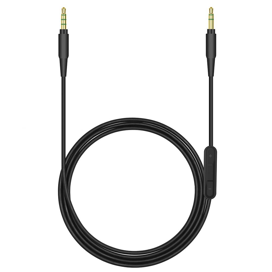 geekria quickfit replacement cable with mic for skullcandy hesh, hesh 2, crusher, grind headphones / audio cord with volume control and microphone, works with apple and android device black