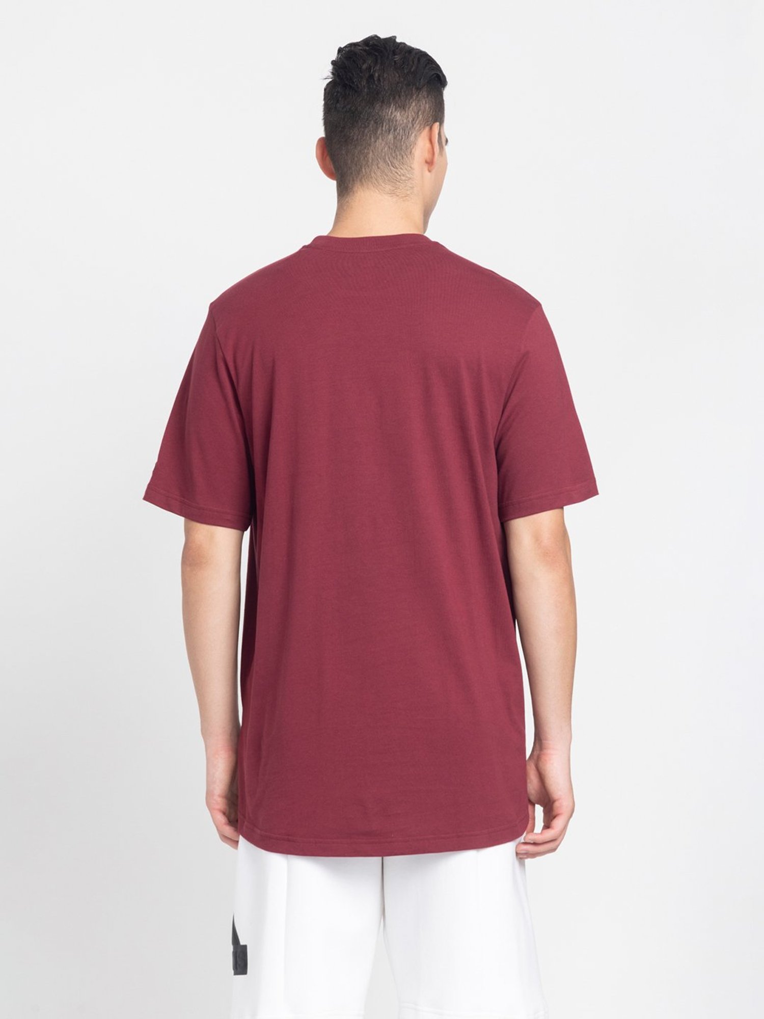 adidas Maroon Loose Fit Sports T-Shirt