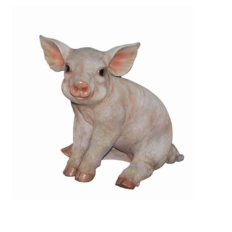 12" Polyresin Medium Sitting Pig Pink - Hi-Line Gift
