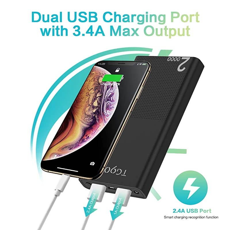 Cell Phone Battery Charger Portable  25000mAh Power Bank Portable Charger External Battery Power Packs Portable Phone Charger Battery Packs Compatible for iPhone iPad Tablets Android Phones