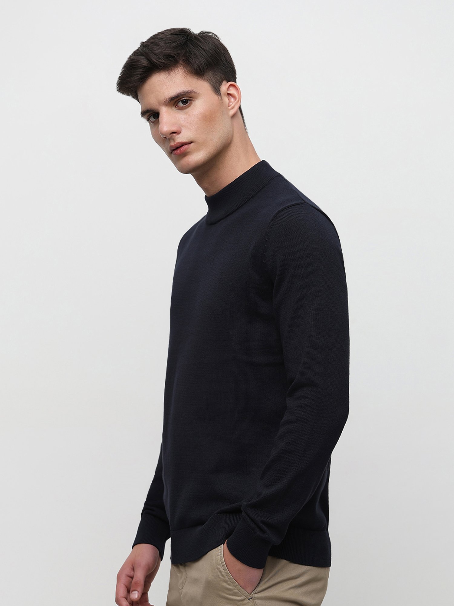 SELECTED HOMME Navy Regular Fit Sweater