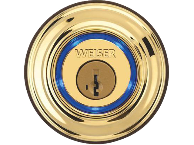 WEISER Kevo Smart Door Lock Touch-to-Open Bluetooth Smart Lock Deadbolt Compatible with Apple iPhone 4S or higher and Android 5.0 (Lollipop) or higher - Polished Brass - 9GED15000-001