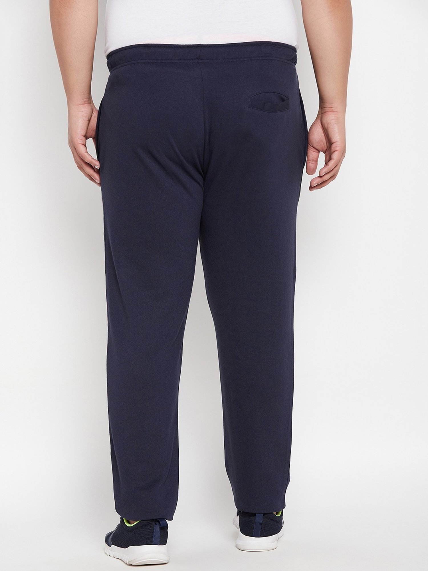 Bigbanana Navy Blue Cotton Regular Fit Printed Trackpants