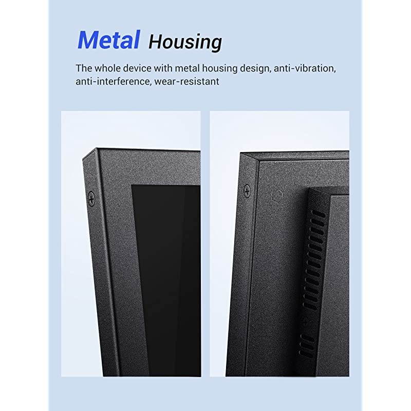 8 inch Small HDMI LCD Monitor Portable 1280x720 169 IPS Metal Housing Screen Support HDMIVGAAVBNC Input with Wall BracketampRemote Control for PC CCTVSecurity CameraRaspberry pi Computer