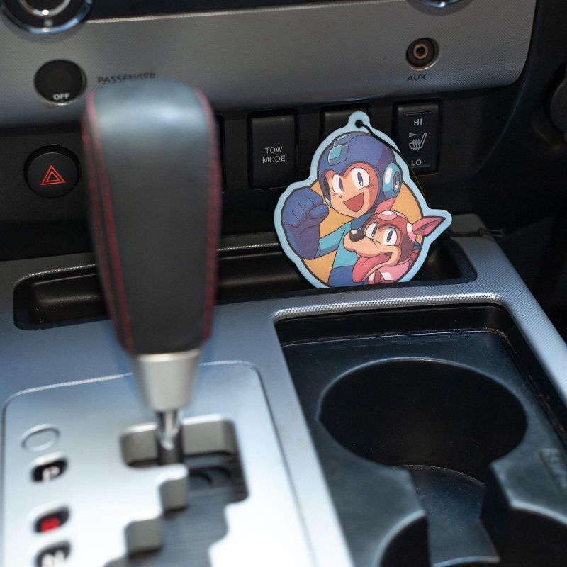 Just Funky Mega Man and Rush Air Freshener | Vanilla Scented | Mega Man Legacy Collection