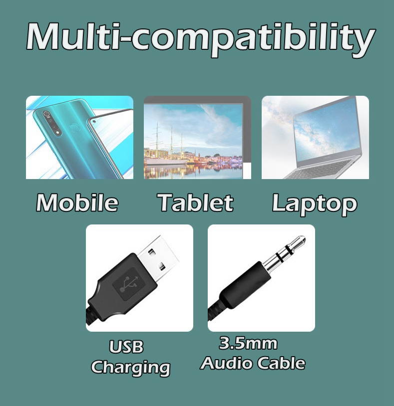 Bluetooth Computer Sound Bar, Home Theater System Wired and Wireless Soundbar Speaker, Bluetooth 5.0, 80dB, 1000mAh Baterry, Support TF Card/Wireless/AUX