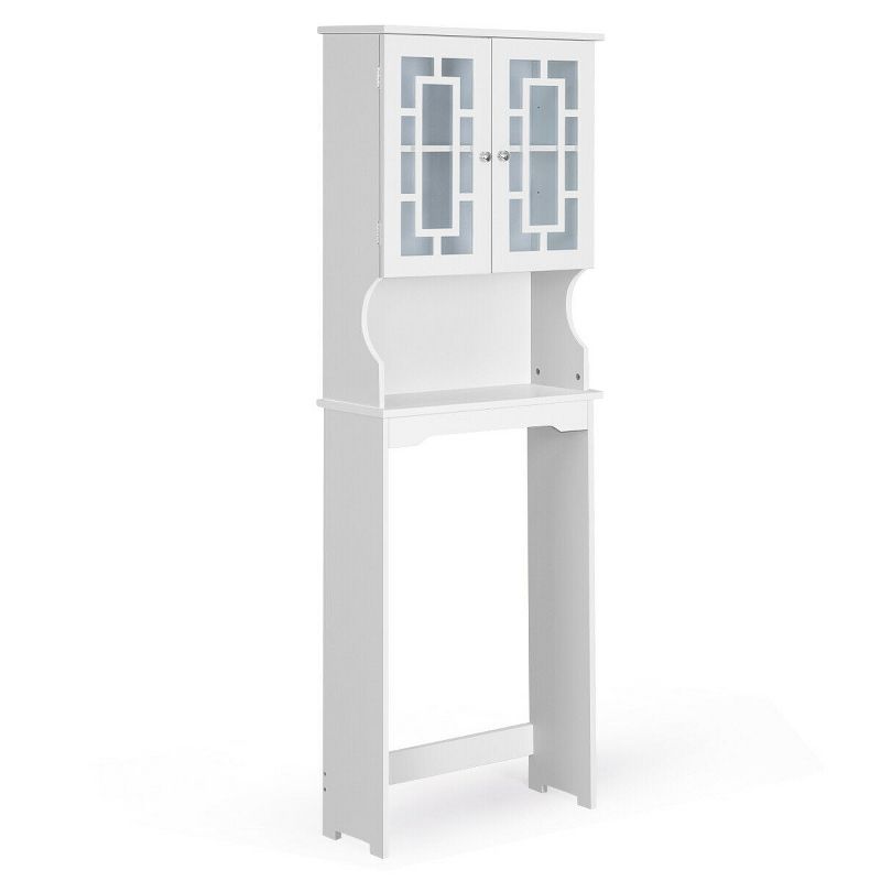 Costway Bathroom Spacesaver Over the Toilet Door Storage Cabinet Tower Organizer White