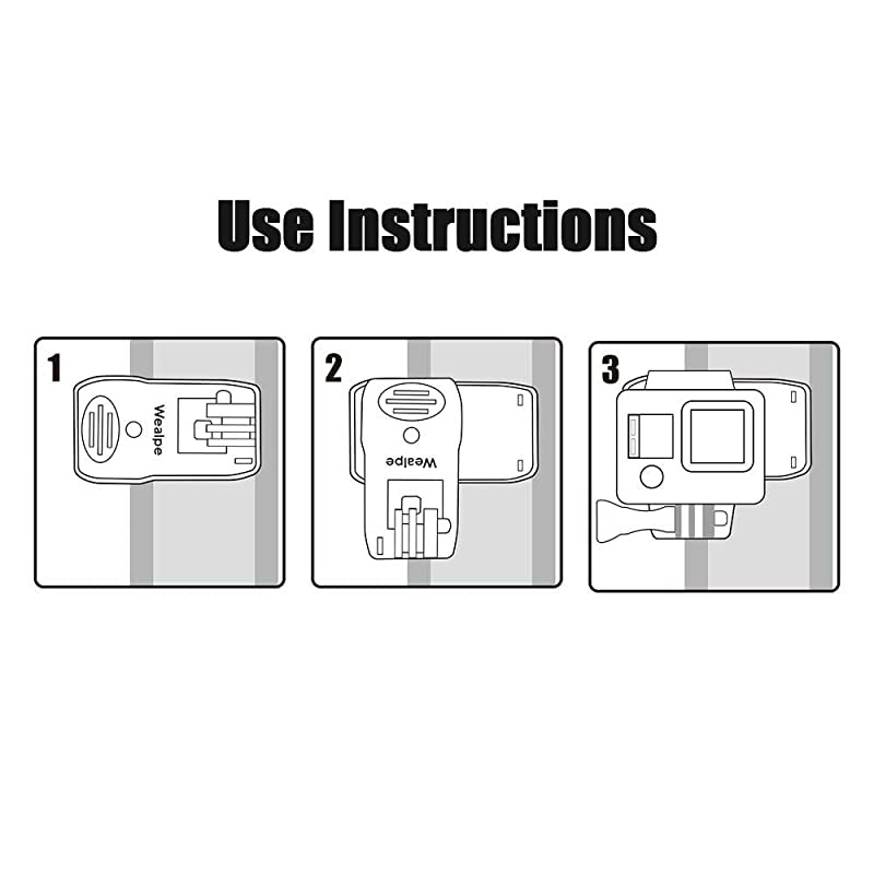 Backpack Clip Mount Strap Mount Compatible with GoPro Hero 7 6 5 4 Session 3+ 3 2 1 Fusion Hero 2018 Xiaomi Yi Cameras