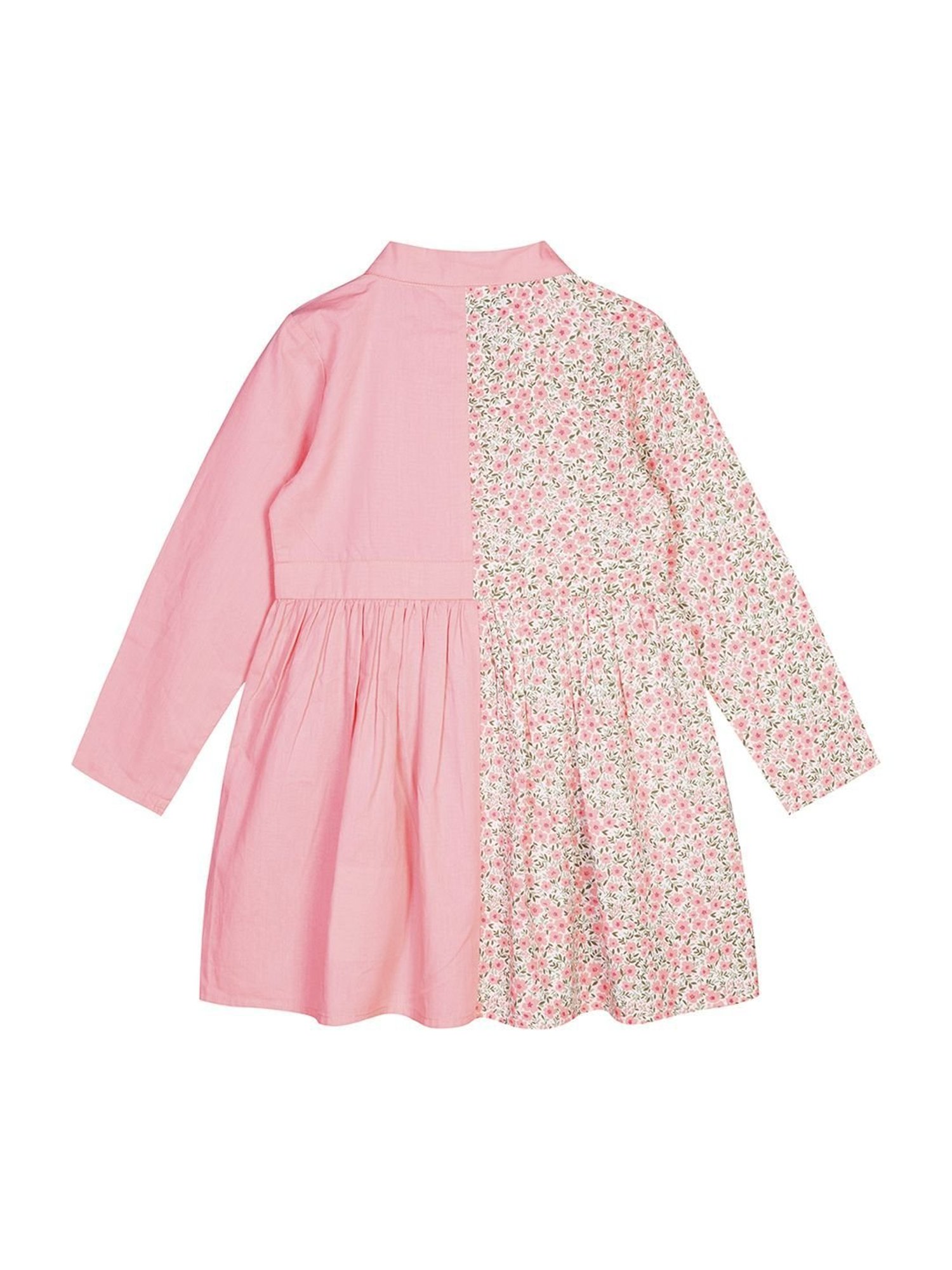 Budding Bees Kids Pink Cotton Printed Full Sleeves Dress