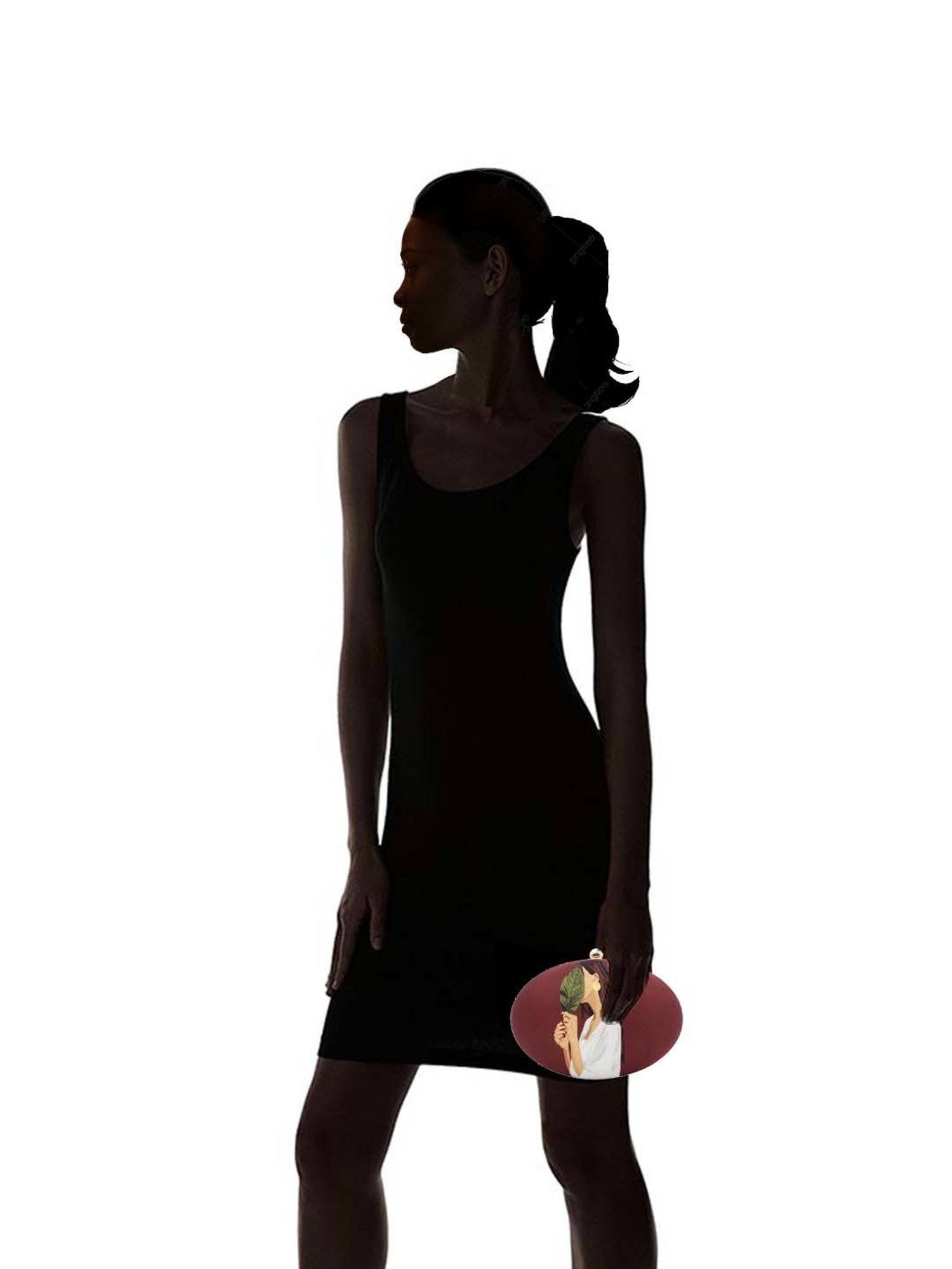 Sugarcrush Maroon Printed Clutch