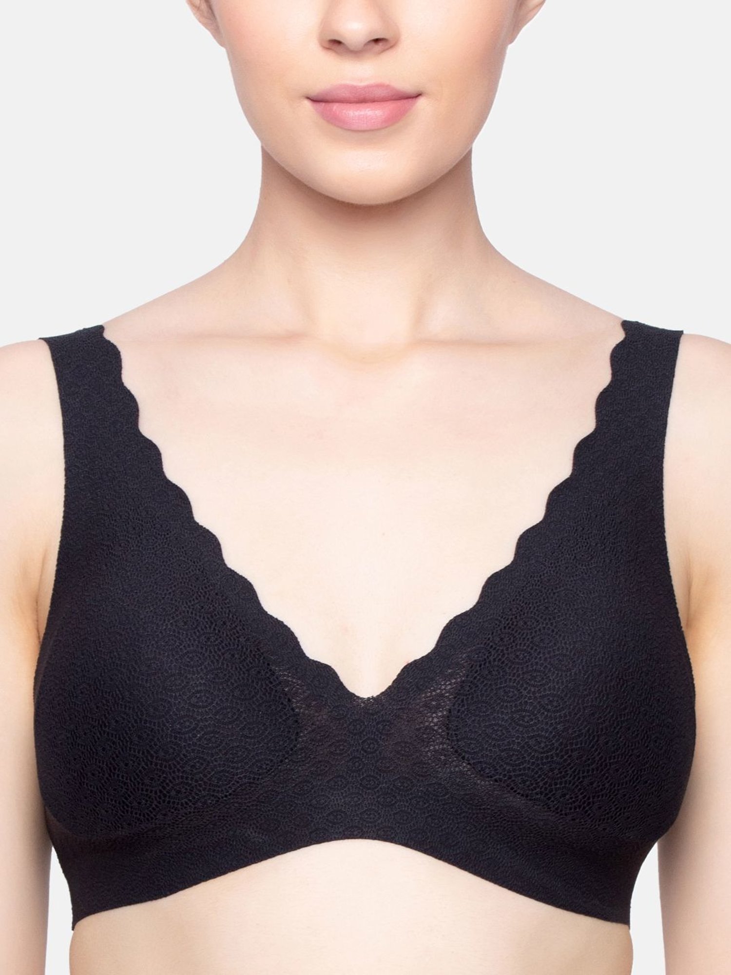 Sloggi Black Non-Wired Padded Bralette Bra