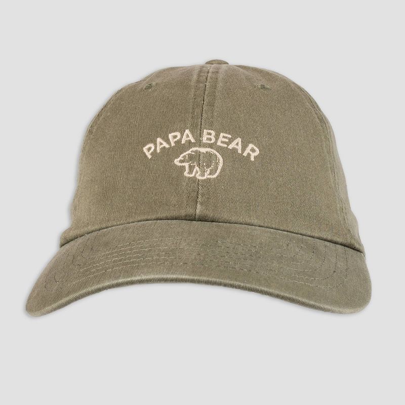Wemco Men's Father's Day Papa Bear Baseball Hat - Olive One Size