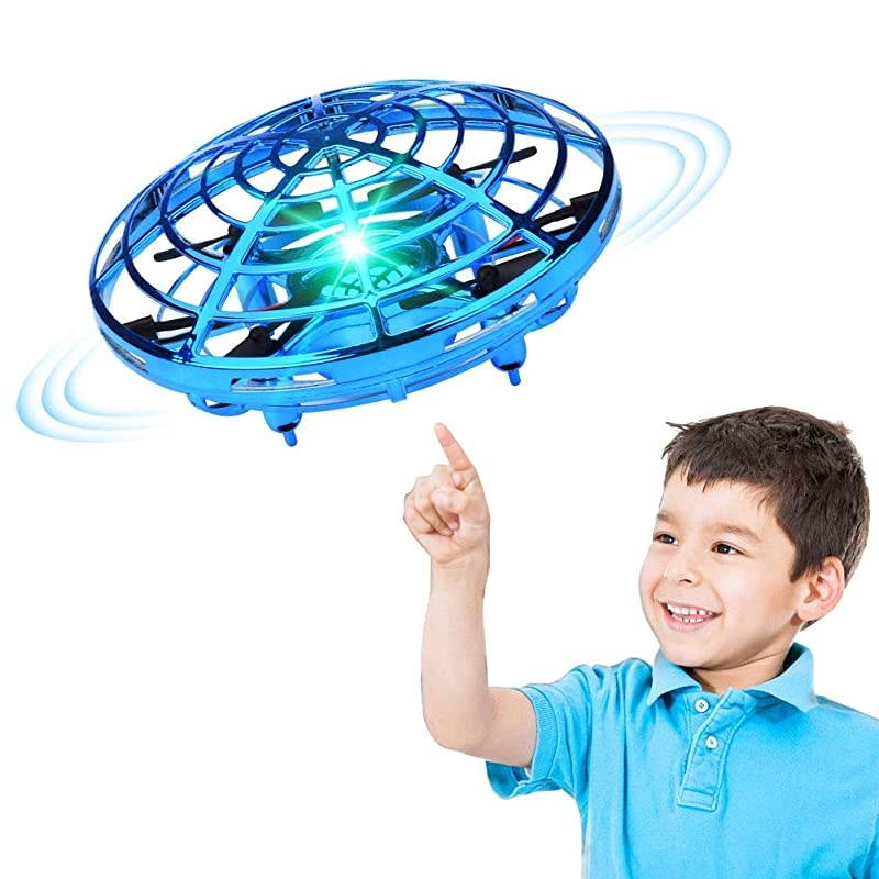 Hand Operated Drone for Kids Adults - Hands Free Mini Drones for Kids, Easy Indoor Hand Drone, Flying Ball Drone Toys for Boys and Girls Gift (Blue)