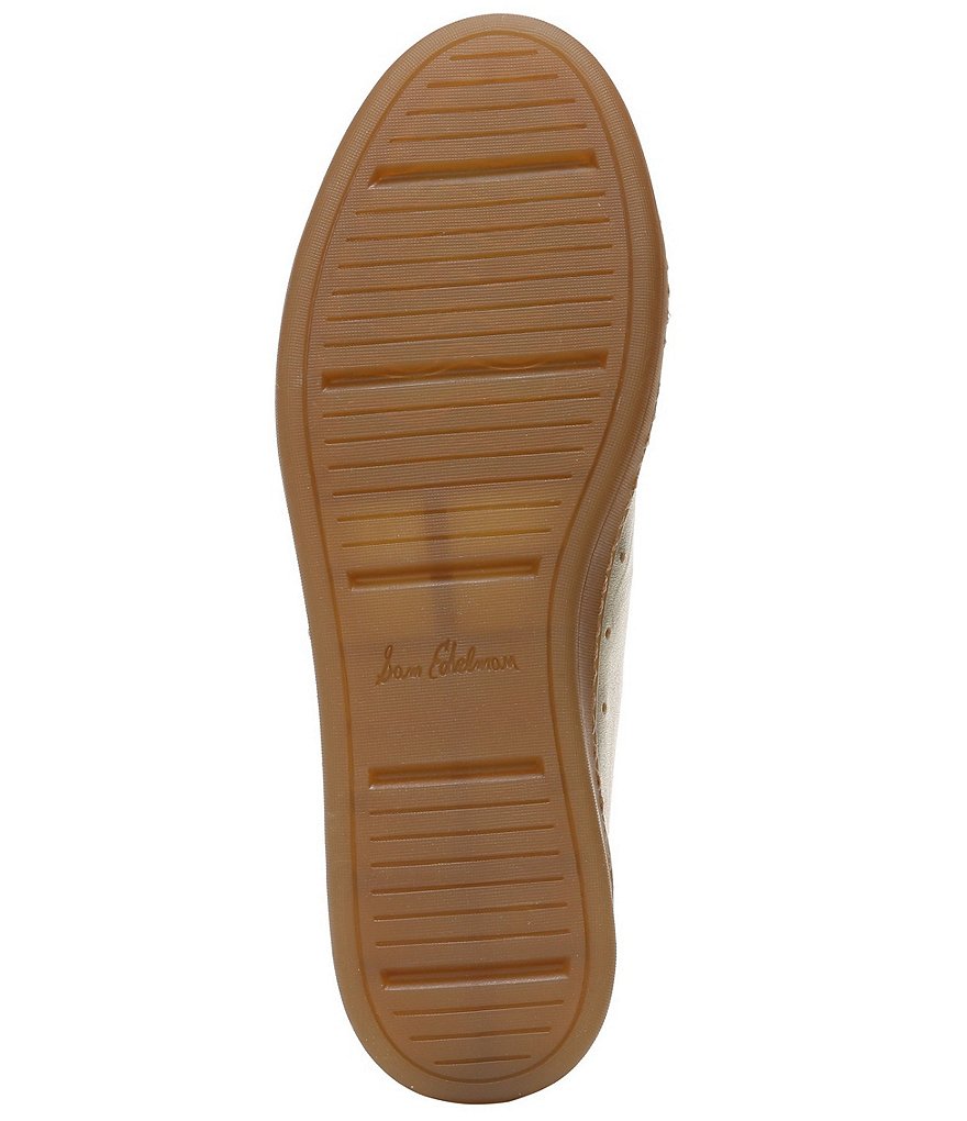 Sam Edelman Jayme Metallic Leather Snake Print Detail Lace-Up Sneakers