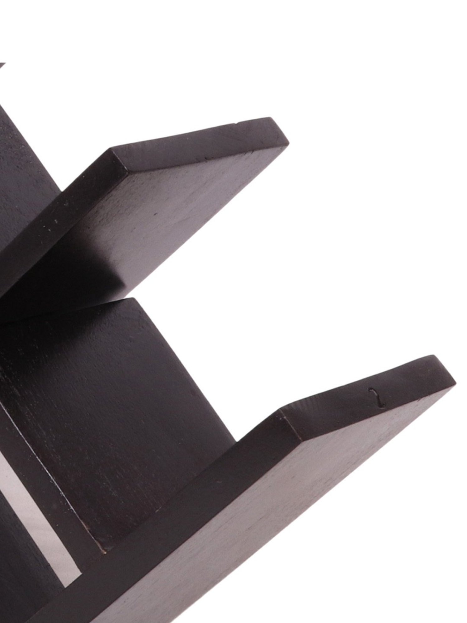 Ikiriya Kassel Solid Dark Brown Wood Wine Rack