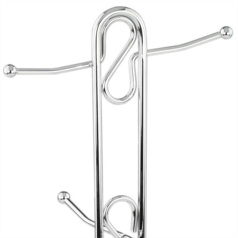 Home Basics Chrome Plated Steel Scroll Collection Mug Tree