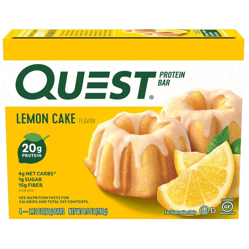 Quest Nutrition Lemon Cake Bar - 4ct
