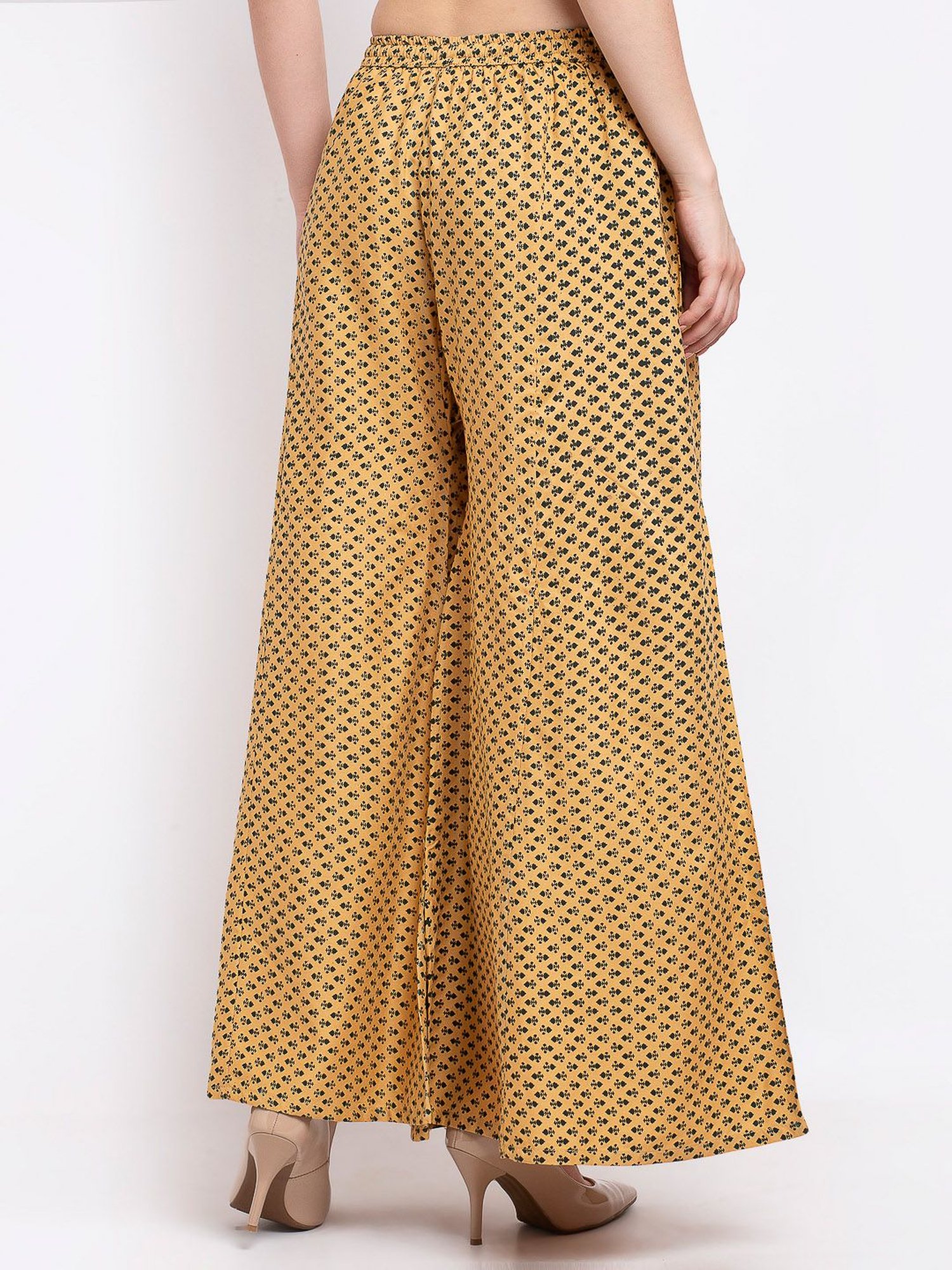 Gracit Beige Printed Palazzos
