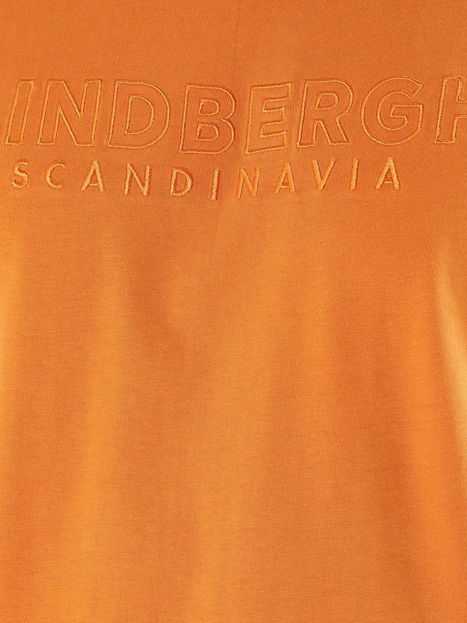Lindbergh Orange Cotton Regular Fit T-Shirt