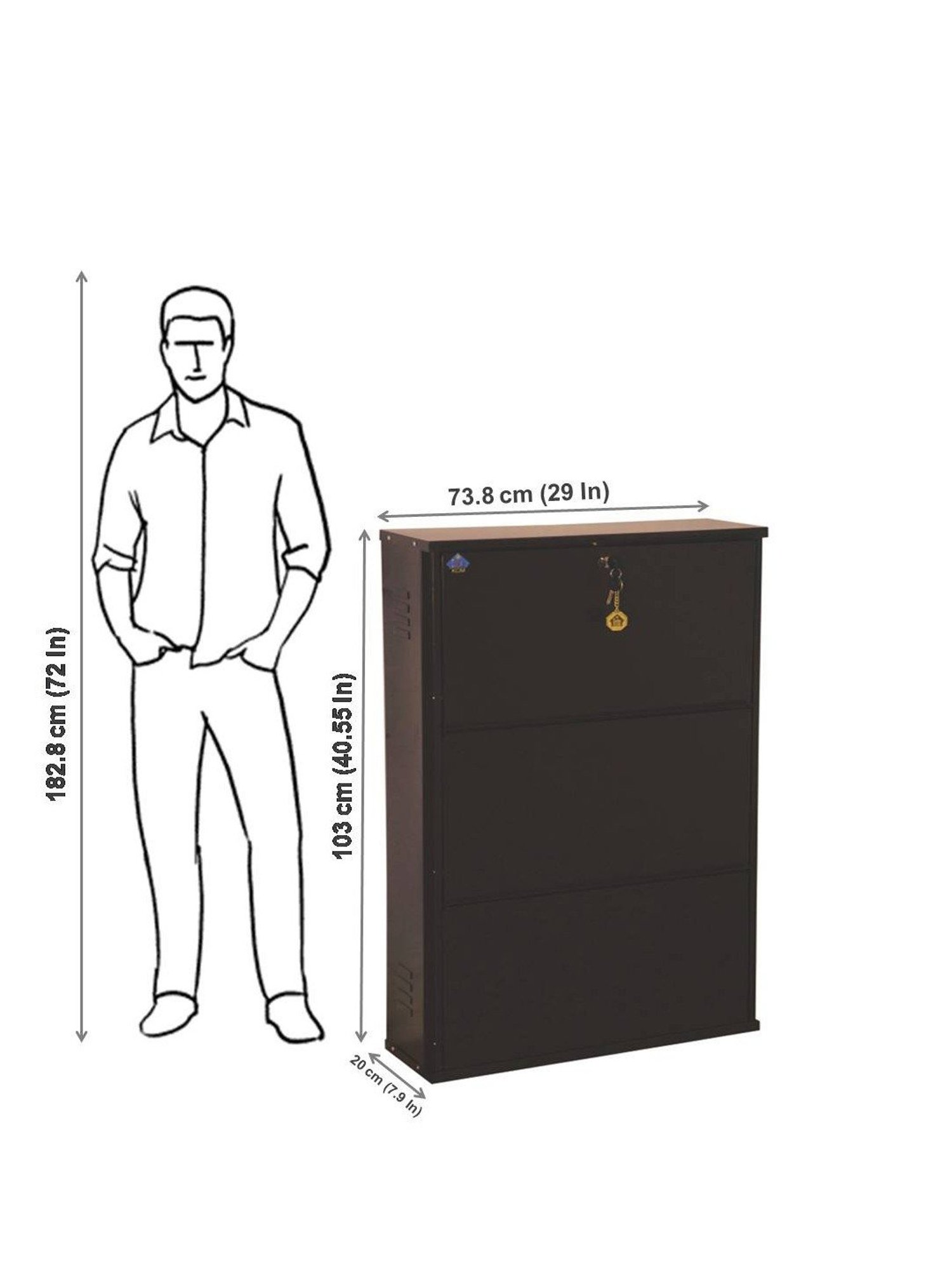 Delite Kom Metal Shoe Rack - 24" 10 Shelf, Double Decker, Ivory, PowderCoat, Wall Mount, DIY