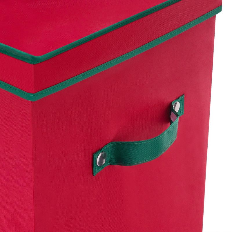 Elf Stor 40" Tall Wrapping Paper Storage Box with Lid Red