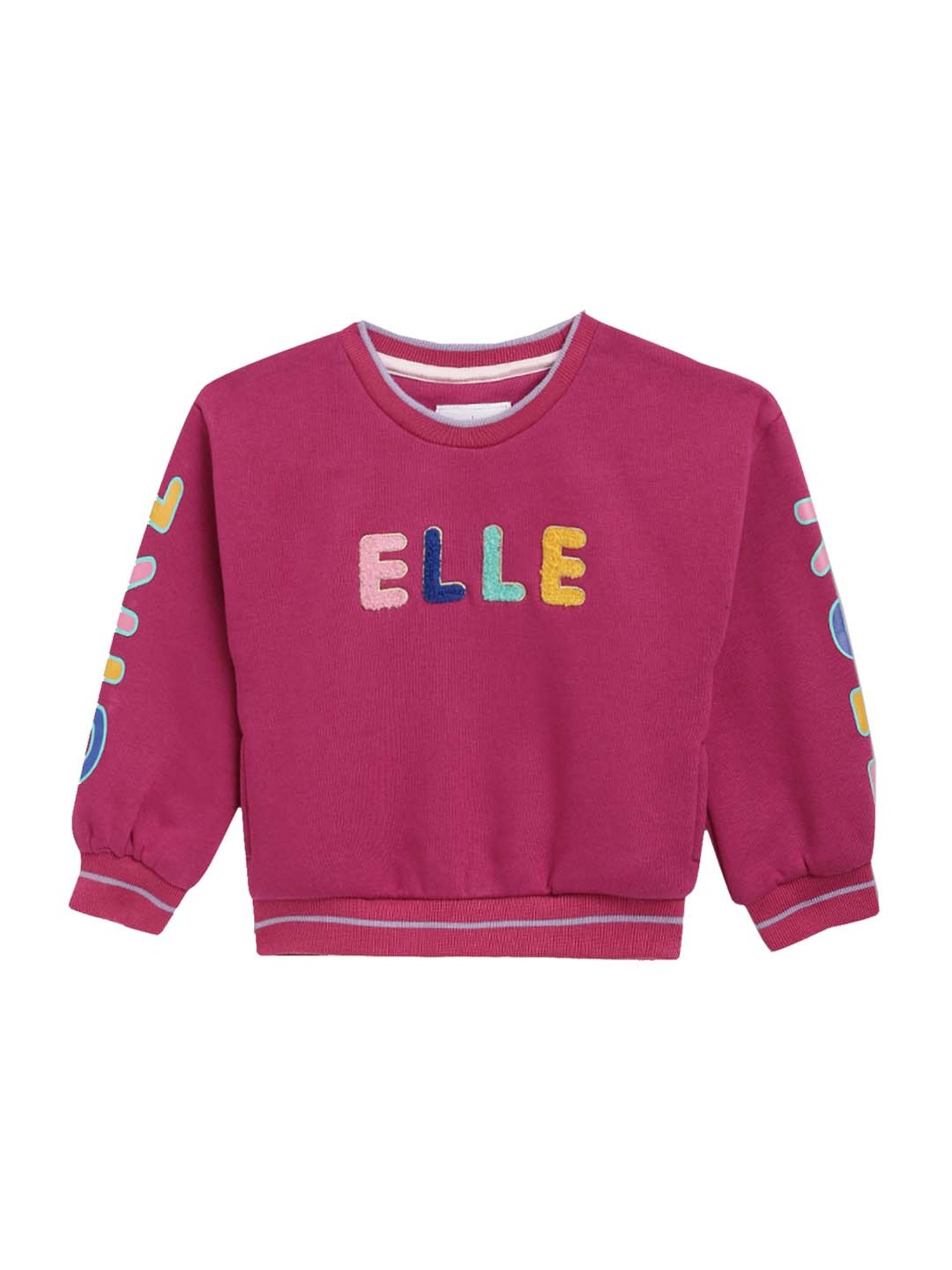 Elle Kids Magenta Regular Fit Sweatshirt
