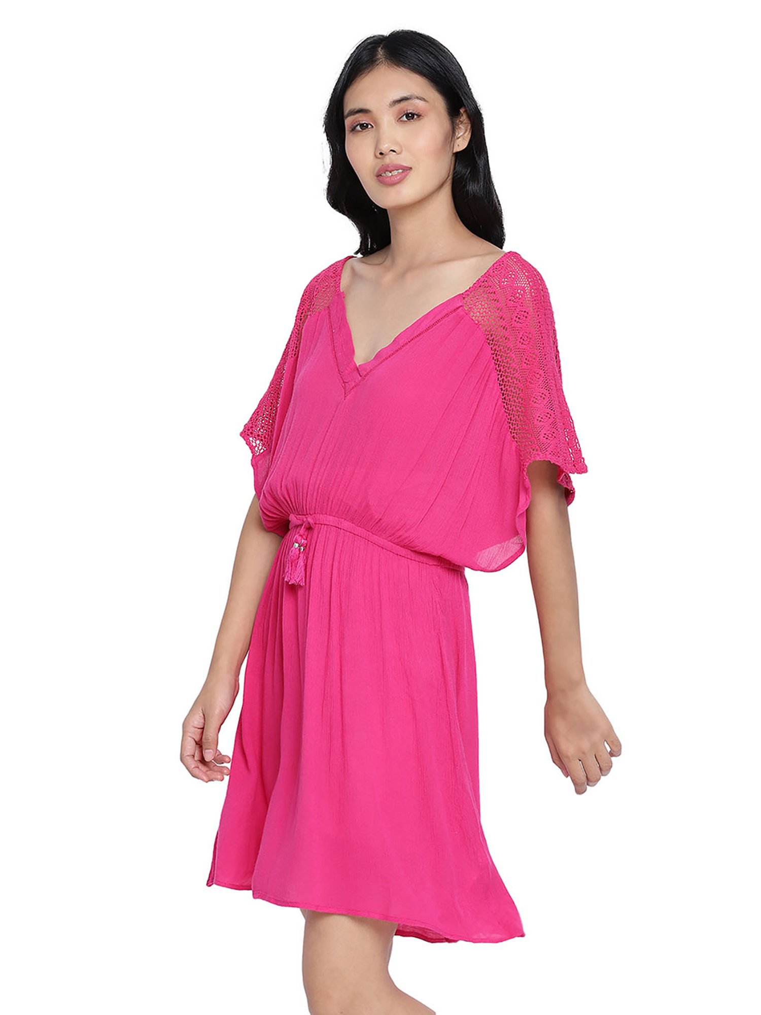 Oxolloxo Pink Lace Night Dress