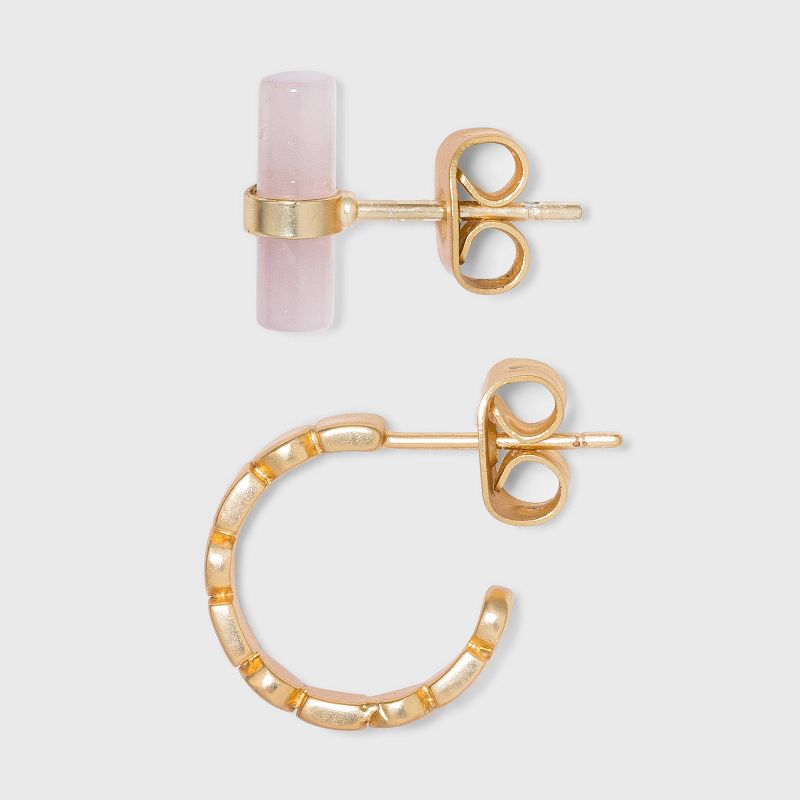 Open Drop Hoop Earrings - Universal Thread™ Gold