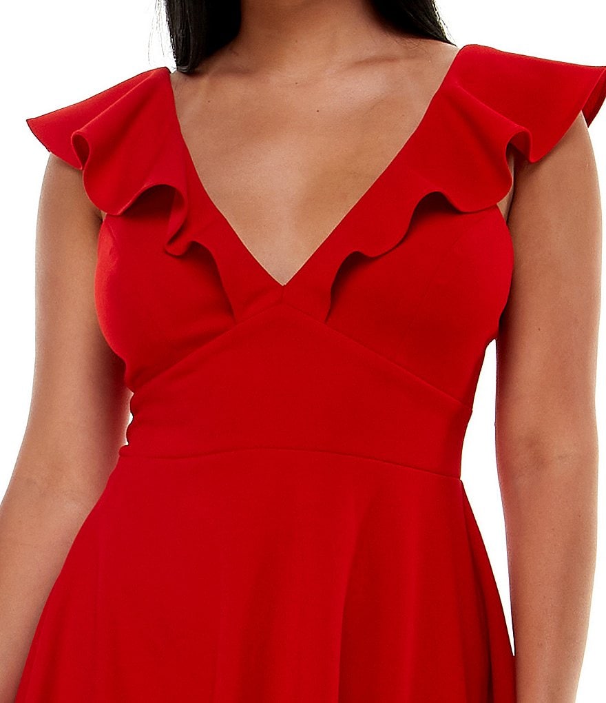 Jump Sleeveless Ruffled Fit-And-Flare Dress