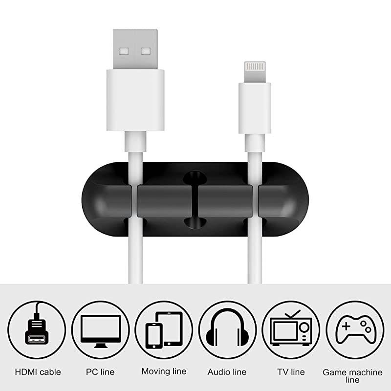 4 Packs Cable Clips  Adhesive Desk Cable Management Cord Organizer Wire Holders Suitable for Home and Office Power Cords Charging Cables Mouse Cable etc 3333 Combination