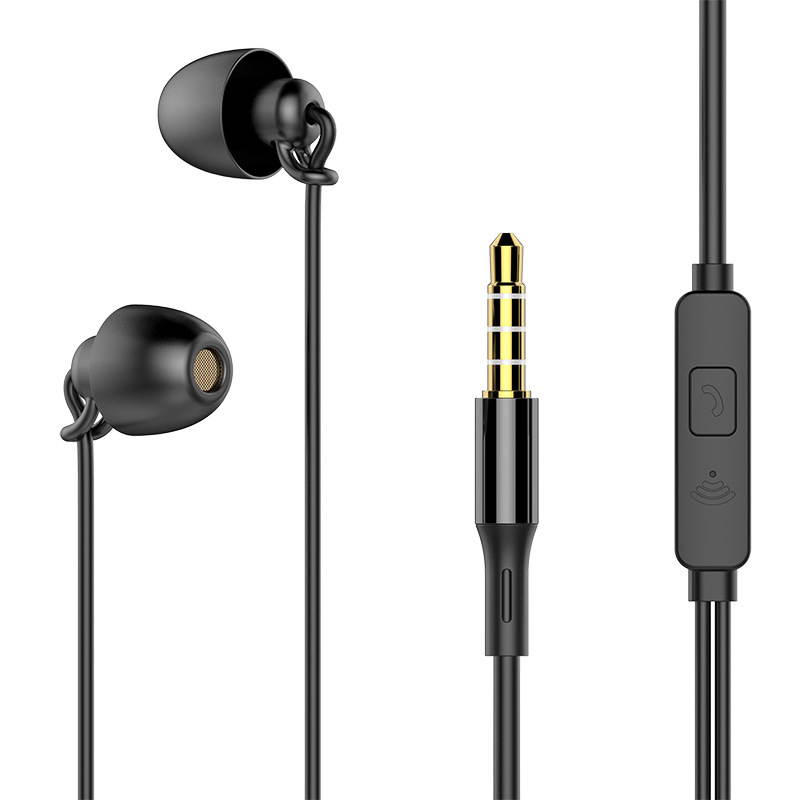WJHH Sleep HiFi soft silicone ear side sleeping sound insulation is not pressure in-ear phones headphones with mic cable
