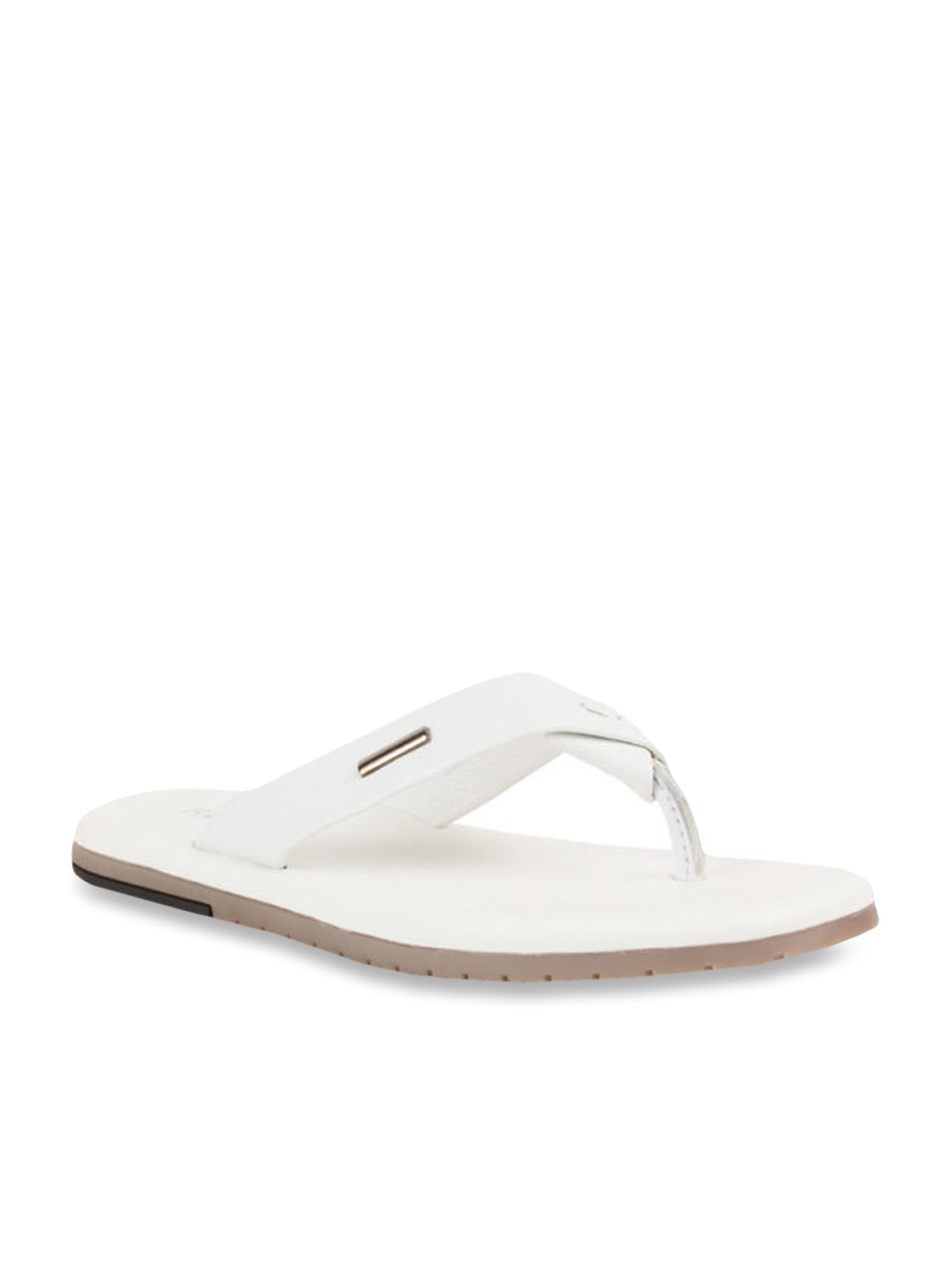 Regal White Thong Sandals