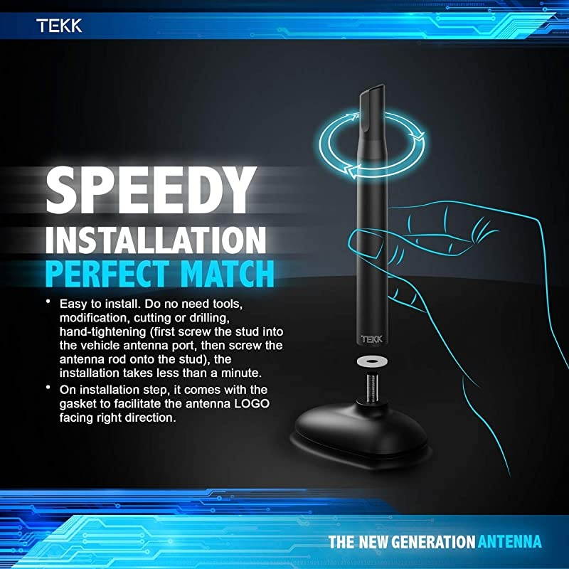 Short Antenna Compatible with 2007-2015 Edge | Designed for Optimized FM/AM Reception | 4.8 Inches