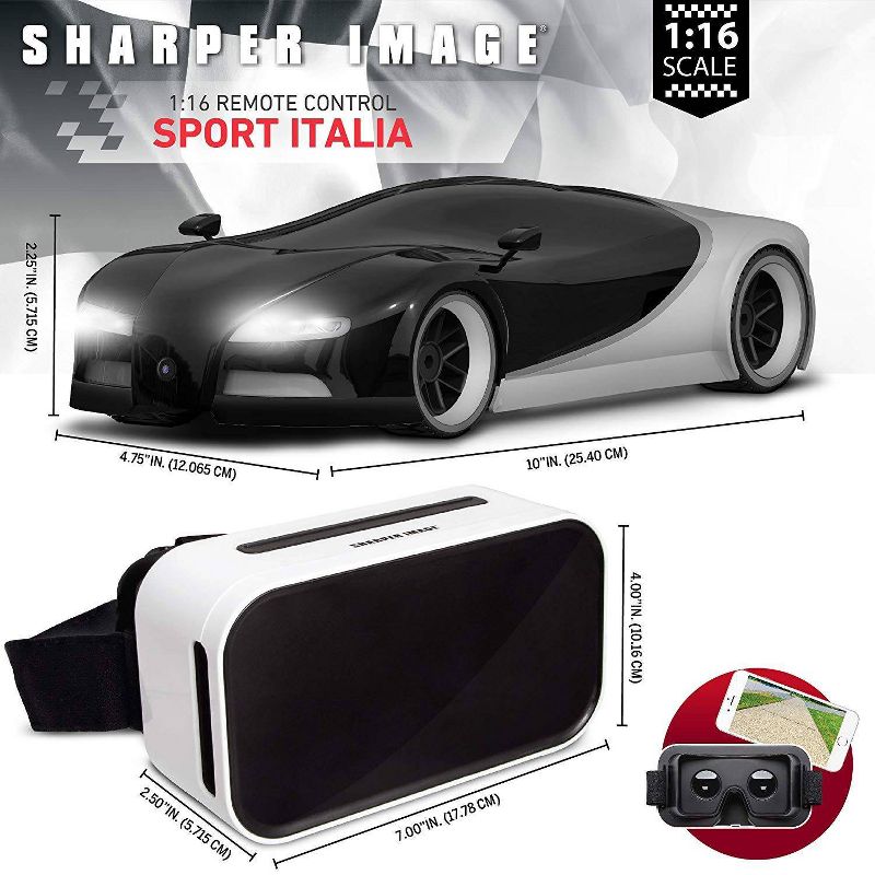 Sharper Image  RC Italia Racer - 1:16 Scale with Virtual Reality Smartphone Viewer