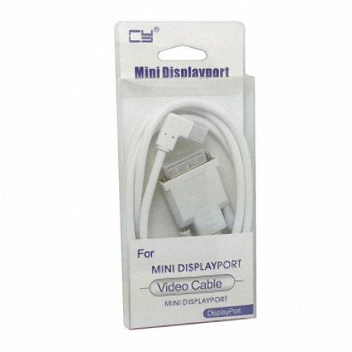 Cablecc White color Left Angled 90 degree Mini DisplayPort DP Male Source to DVI Male Sink Monitor Cable 5ft 1.5m