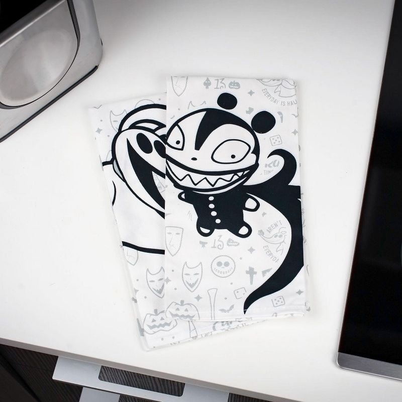 Seven20 OFFICIAL Nightmare Before Christmas Dish Towel Set | Feat. Zero & Scary Teddy