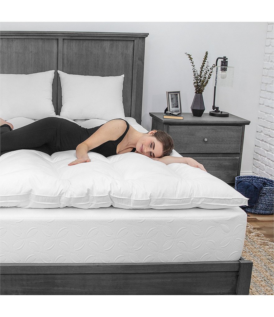 Sensorpedic 2-Inch Down Alternative Fiber Bed Topper with 100% Cotton Cover