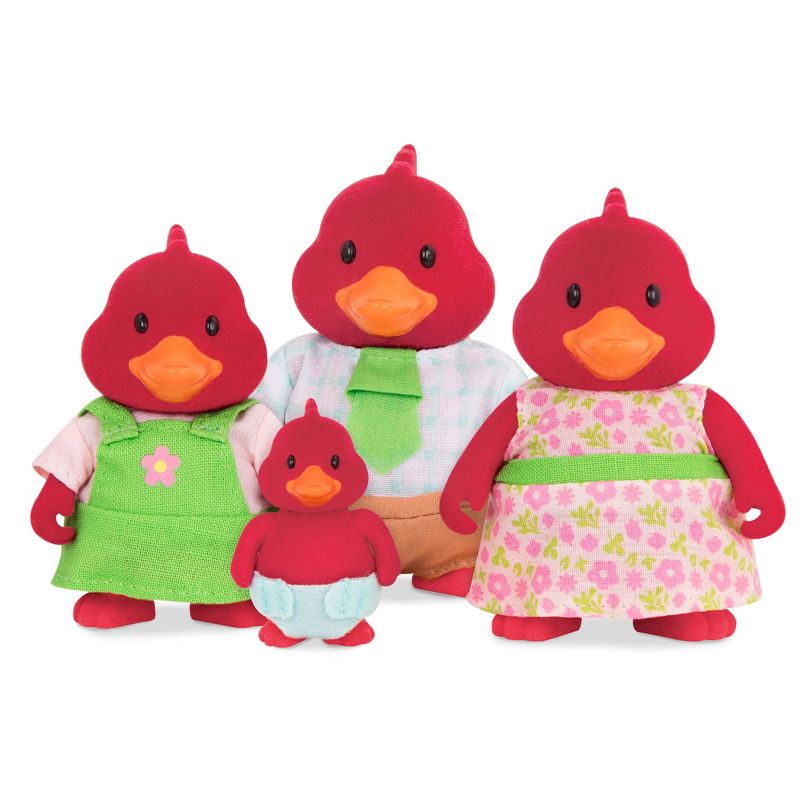 Li'l Woodzeez Miniature Animal Figurine Set - Tailfeather Cardinal Family