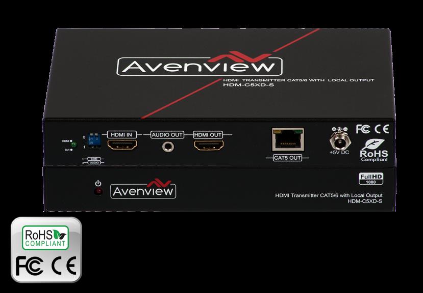 1 X 2 HDMI Transmitter with Local HDMI Output over CAT5