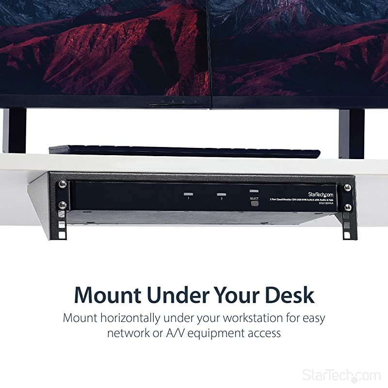 com 2U Vertical Wall Mount Patch Panel Bracket Steel Rack Mount Bracket wHardware for 19 Network Server and Data Equipment RK219WALLVBlack