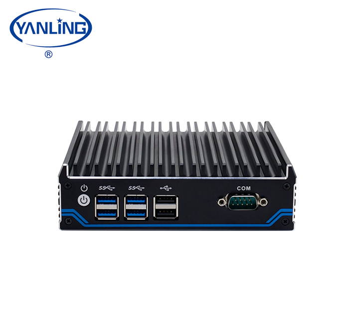 Fanless Mini PC Intel Celeron J4125 Quad Core Fanless Mini Desktop Computer DDR4  M.2 Windows 10 Pro with1xHDMI 2xDP Dual Lan 4xUSB3.0 2xUSB2.0 1xCOM 8G RAM 128G SSD