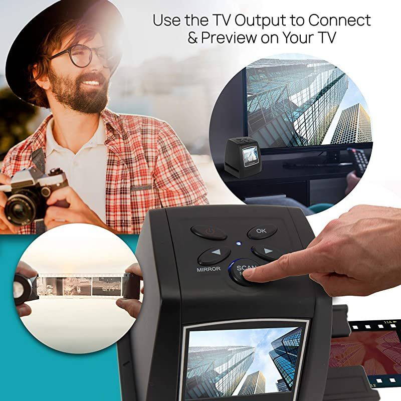 Film Scanner and Slide Digitizer All in 1 22MP Slide Digital Film Slide Scanner Image Converter Compatible w Super8 Film 126 KPK Film Converts 35mm Slides and Negatives  PSCNPHO32