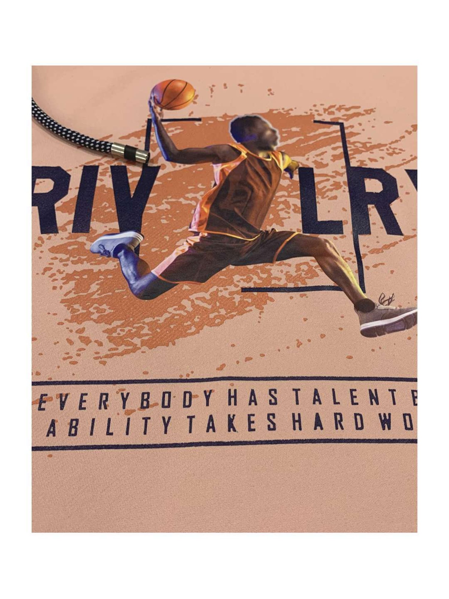 Cavio Kids Peach Printed T-Shirt