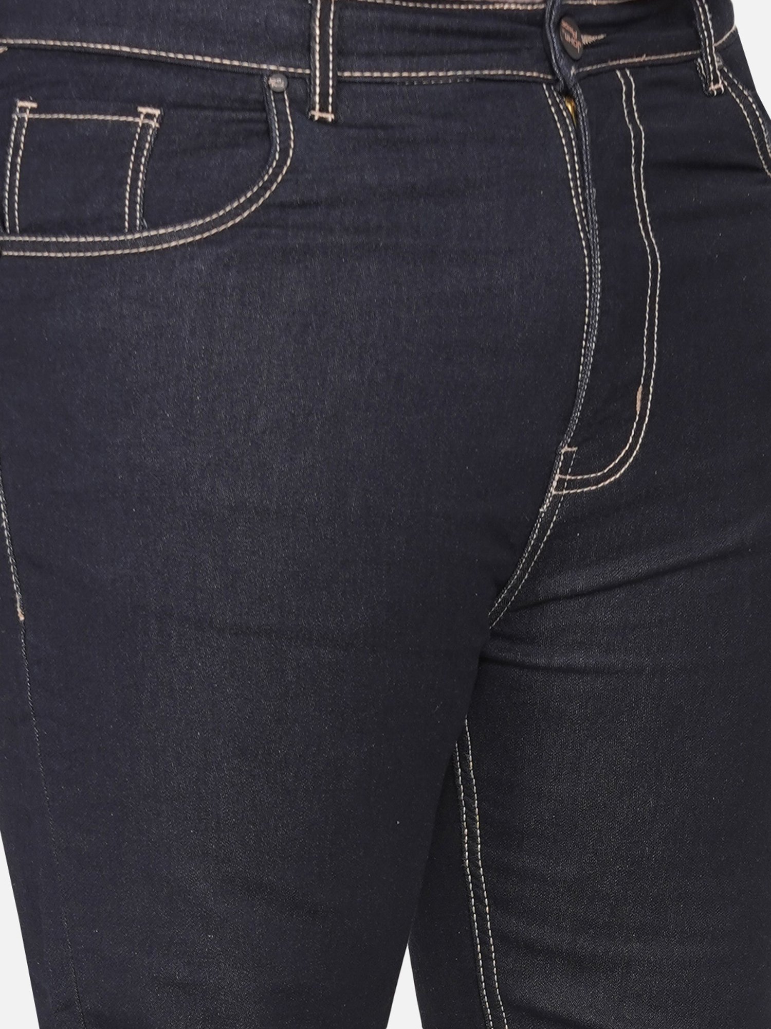 John Pride Dark Blue Regular Fit Plus Size Jeans