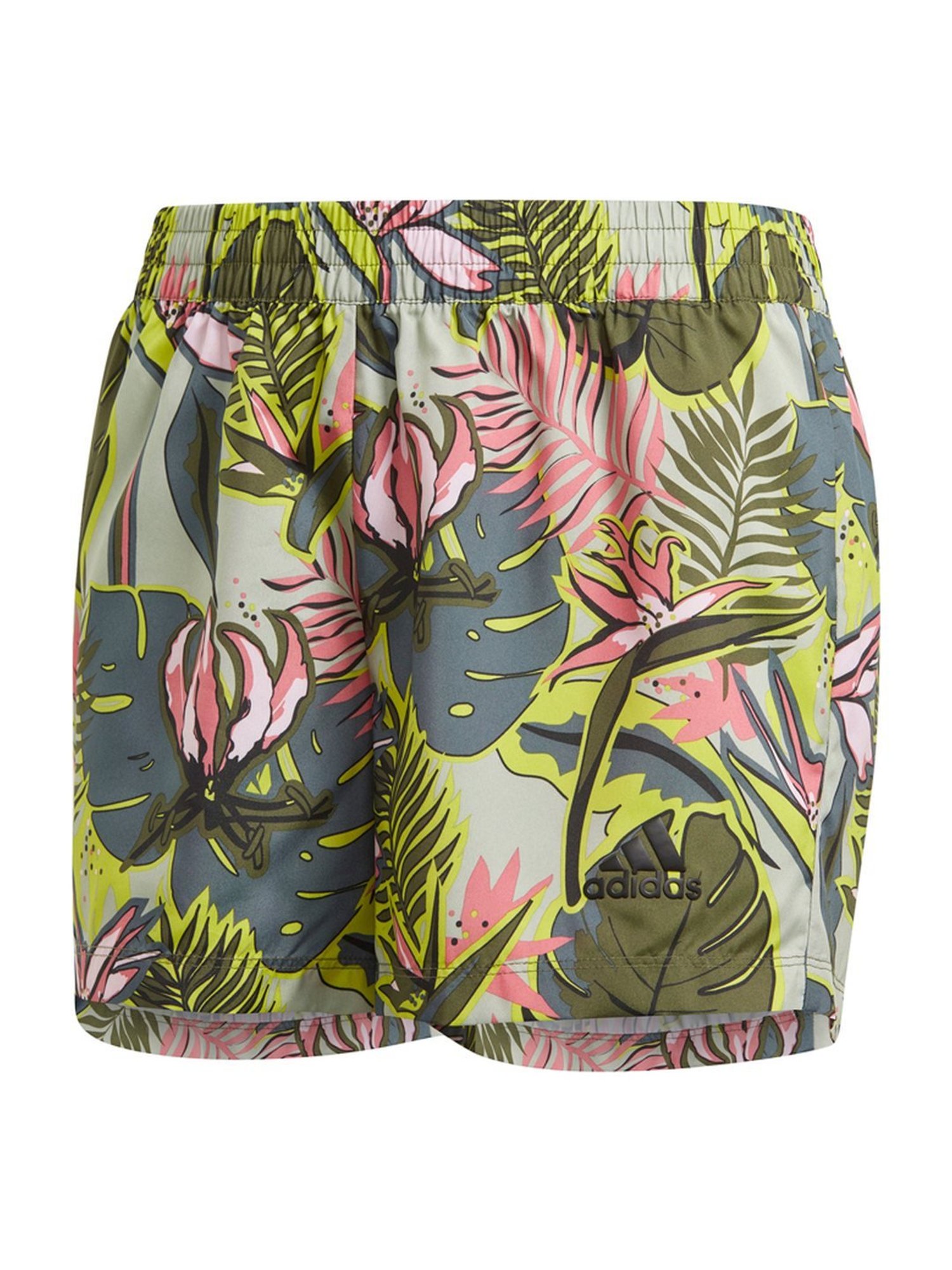 Kiddopanti Kids Coral & Neon Green Logo Cycling Shorts (Pack of 2)