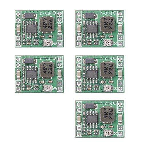 Qunqi 5pack MP1584EN ultra Small DC-DC 3A power Step-Down Adjustable Module Buck Converter 24V To 12v 9V 5V 3V for Arduino