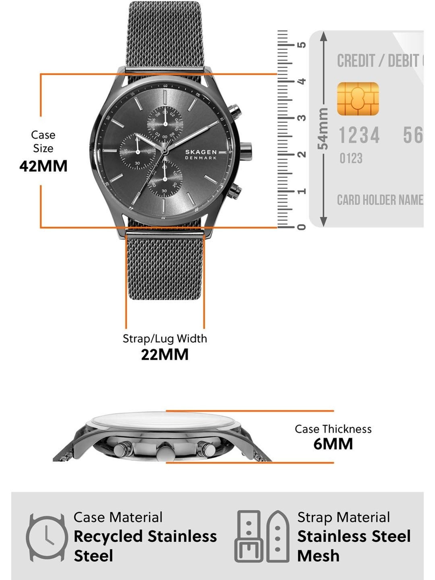 Skagen SKW6608 Holst Chronograph Analog Watch for Men